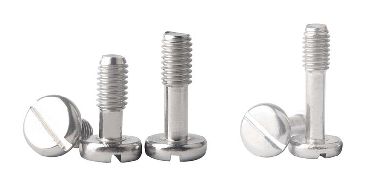Slotted pan head screw with waisted shank