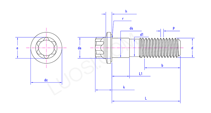 Professional Grade Hexalobular Head Flange Bolts